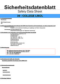 College Linol - Safety data sheets